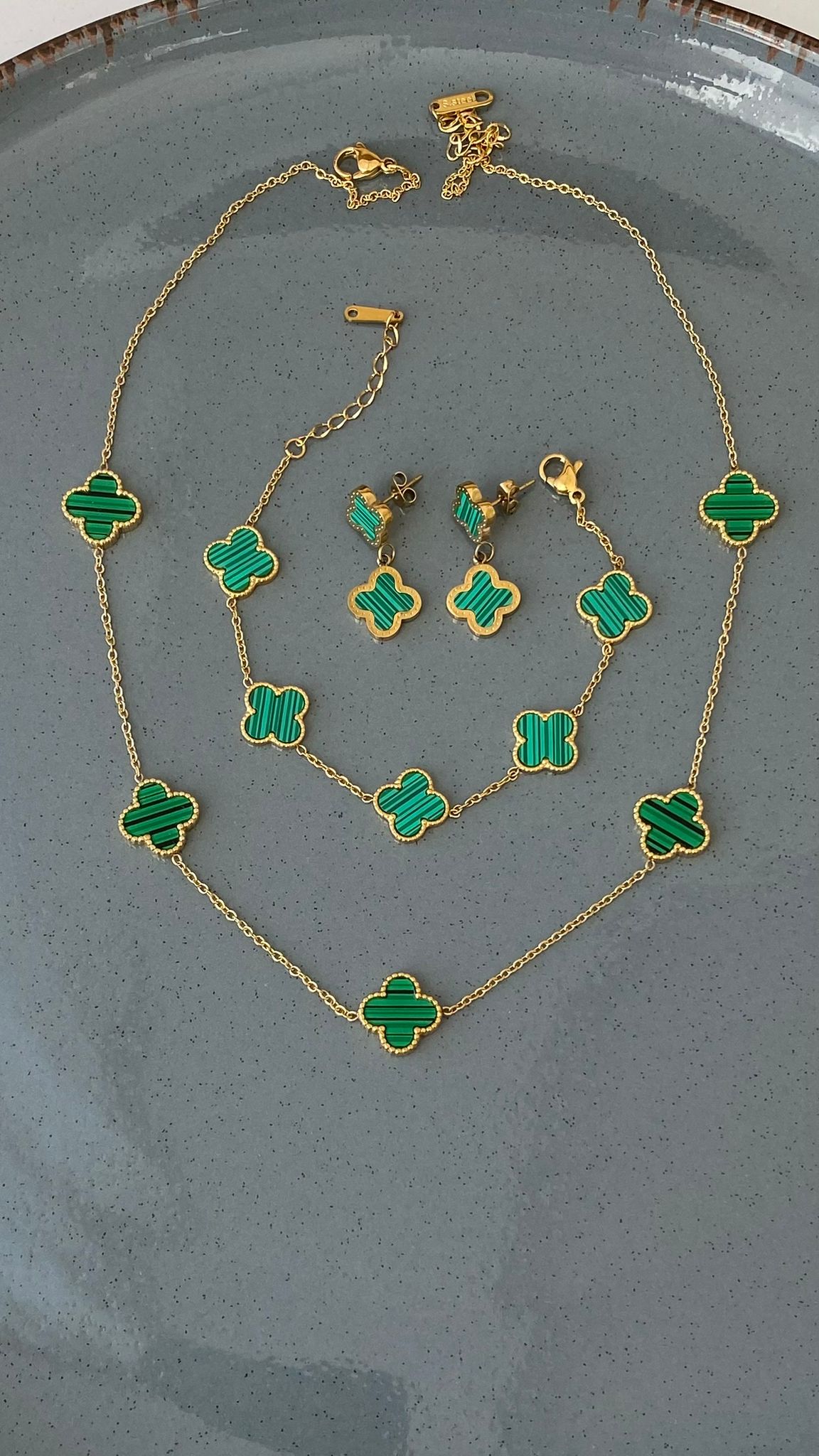 CSETYESILYONCAG.jpeg Çelik Yonca Yeşil Set - Görsel 1