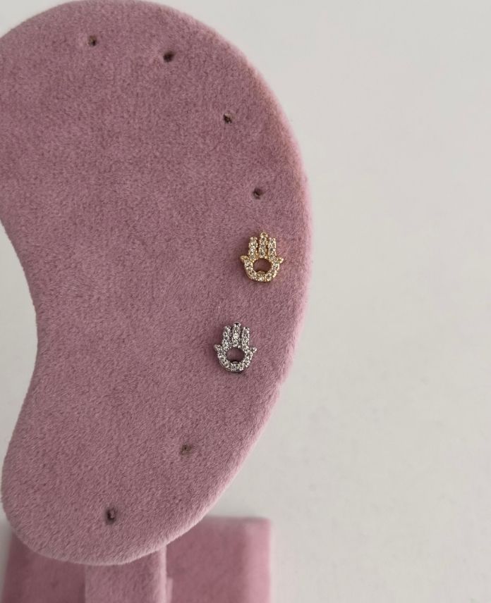 CTRFATMAANA-1.jpg Çelik Fatma Ana Tragus Piercing (Arkası Düz) - Görsel 1