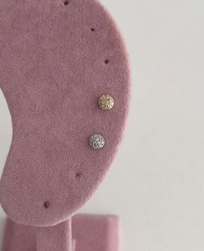 CTRYUVARLAKCOKTAS-1.jpg Çelik Yuvarlak Çok Taş Tragus Piercing (Arkası Düz) - Görsel 1