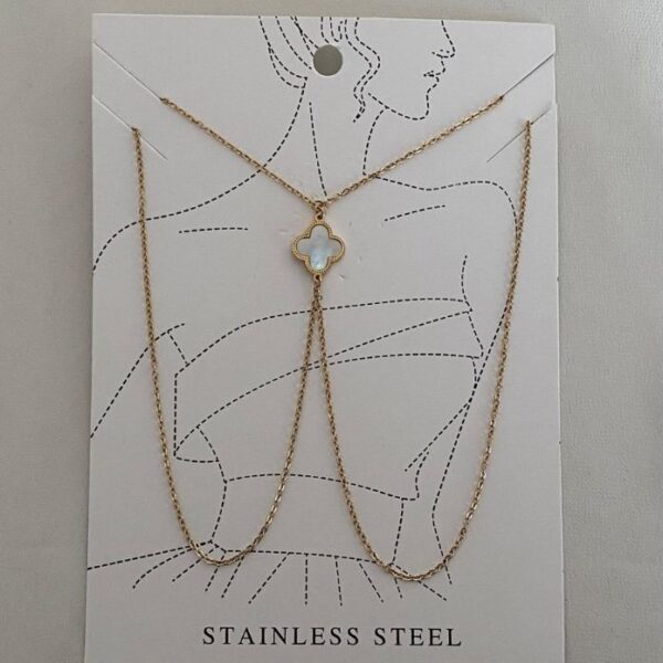 Çelik Beyaz Yonca Tek Vücut Zinciri