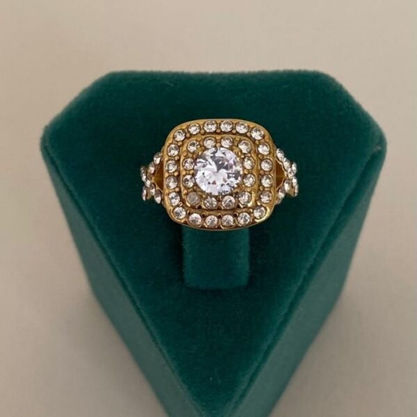 Çelik Numaralı Dikdörtgen Baget Yüzük