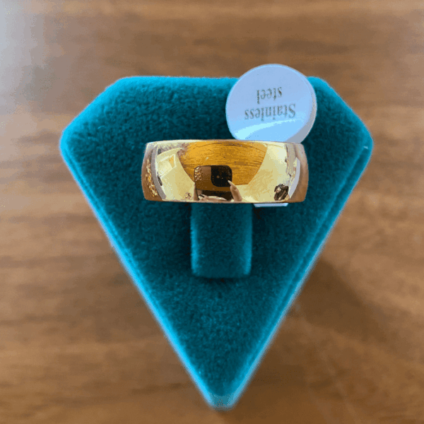 Çelik Numaralı Kalın Alyans Yüzük