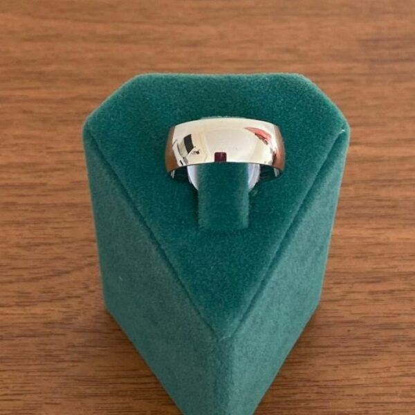 Çelik Numaralı Kalın Alyans Silver Yüzük