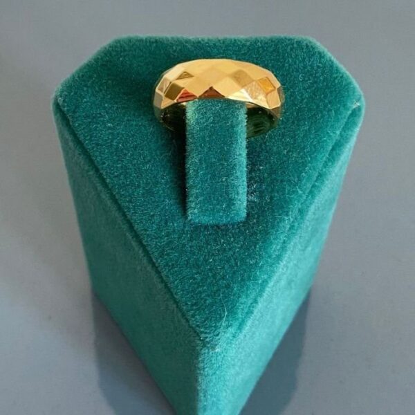 Çelik Numaralı Baklava Desenli Yüzük