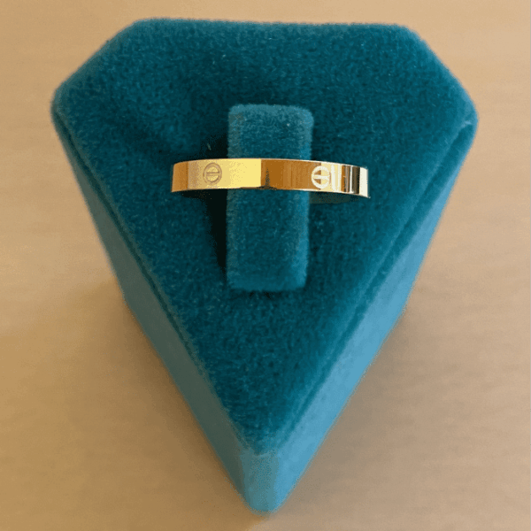 Çelik Numaralı Crt İnce Taşsız Yüzük