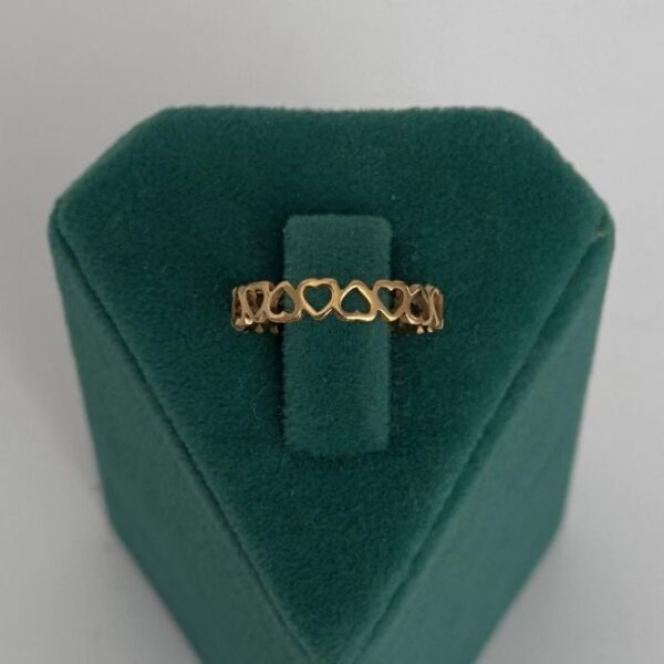 Çelik Numaralı Kalp Çoklu Yüzük