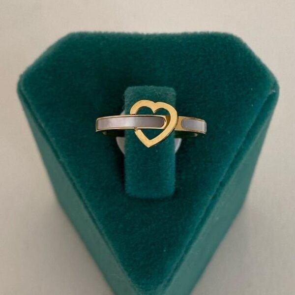 Çelik Numaralı Kalp İçten Geçme Yüzük