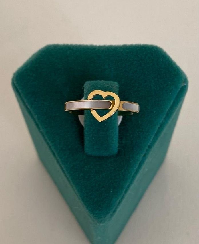 CYUNUMARALIKALPICTENGECMESEDEFG-1.jpg Çelik Numaralı Kalp İçten Geçme Yüzük - Görsel 1
