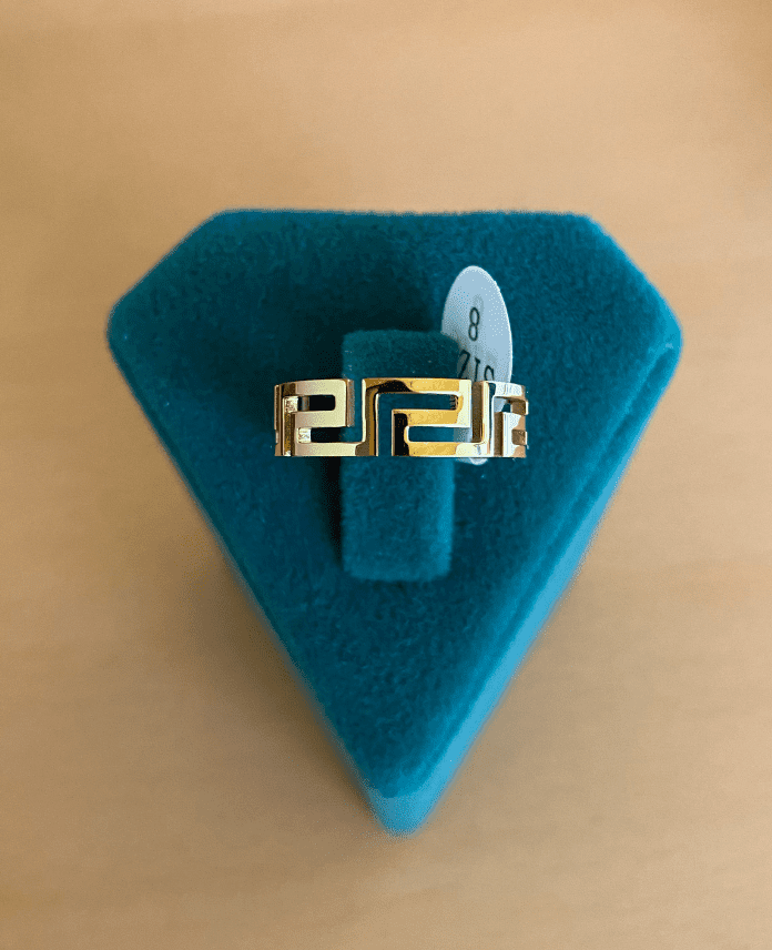 CYUNUMARALILABIRENTG-1.png Çelik Numaralı Labirent Yüzük - Görsel 1