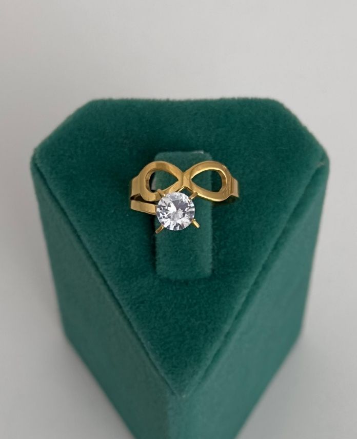 CYUNUMARALISONSUZLUKTEKTASG-1.jpg Çelik Numaralı Multi Tektaş Kenar Yüzük - Görsel 1