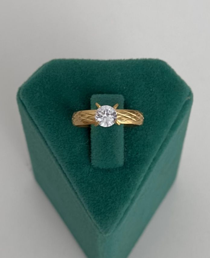 CYUNUMARALITEKTASCIZGILIG-1.jpg Çelik Numaralı Tektaş Çizgili Yüzük - Görsel 1