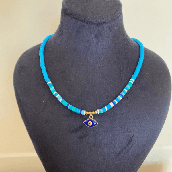 Fimo Mavi Beyaz Nazarlık