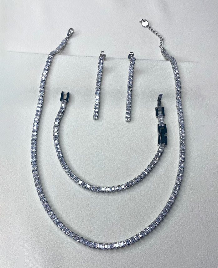 Melina-toptan-taki-celik-su-yolu-silver-set Çelik Su Yolu Silver Set - Görsel 1