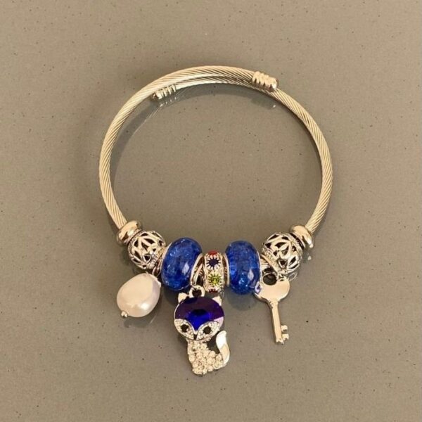 Kedi Taşlı Mavi Taşlı Pndr