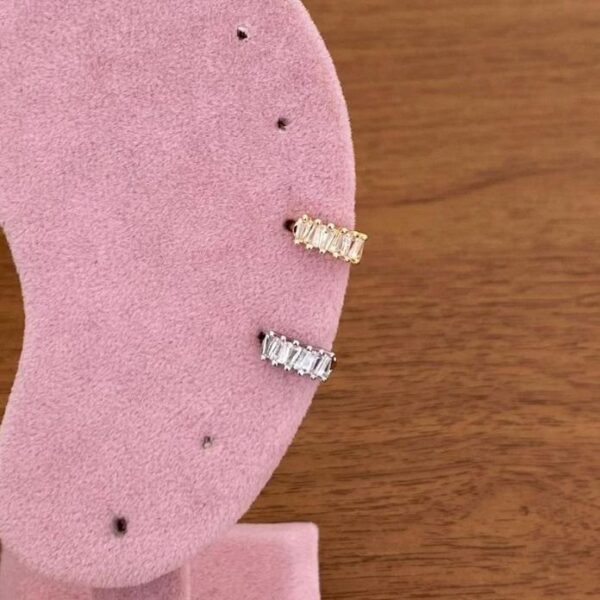 Pirinç Helix Sıralı Baget Taş Piercing