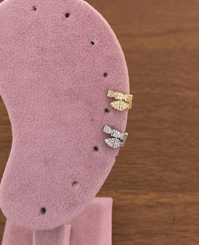 PIEAGEOMETRIKSEKILG-1-1.jpg Pirinç Geometrik Şekil Earcuff - Görsel 1