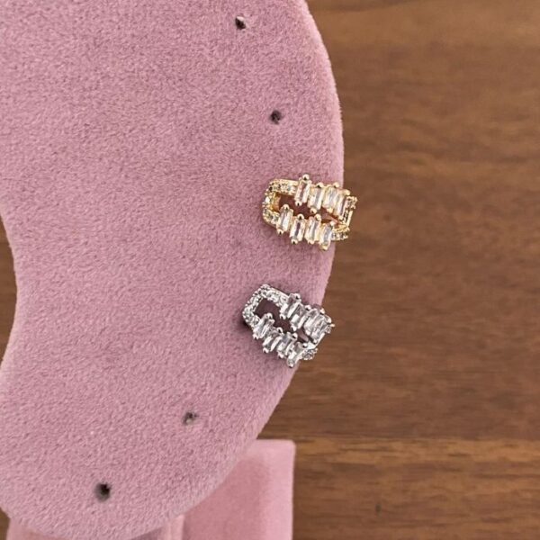 Pirinç Küçük Baget Taşlı Earcuff