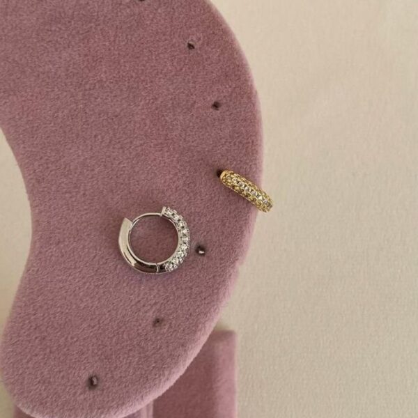 Pirinç Halka Taşlı Helix