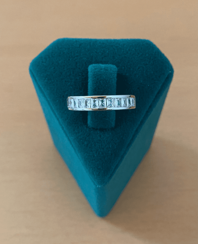 PYU125S.png Pirinç Kare Taşlı Yüzük - Görsel 1