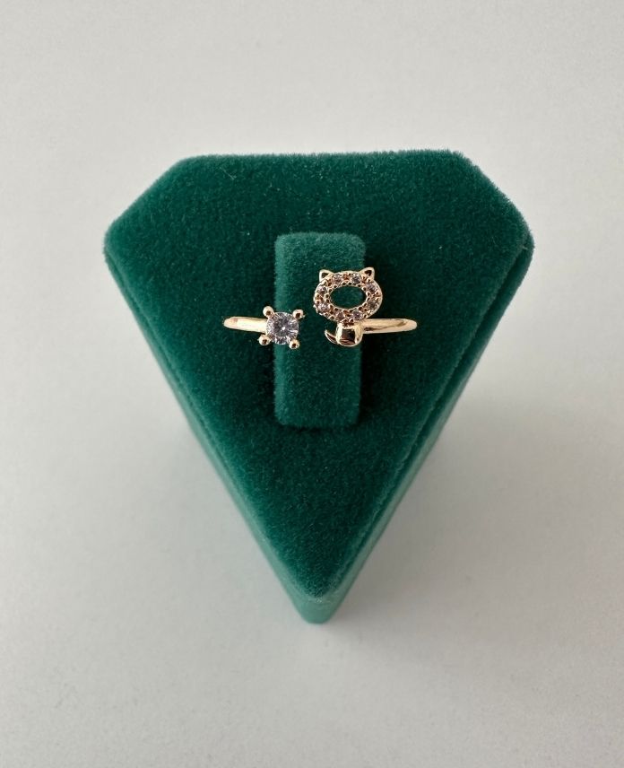 PYU547G-1.jpg Pirinç Ayarlanabilir Yüzük - Görsel 1