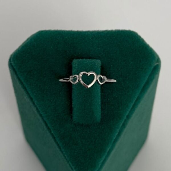 Pirinç Kalp Ayarlanabilir Yüzük