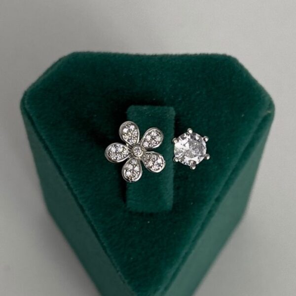 Pirinç Ayrık Çiçek Tektaş Ayarlanabilir Yüzük