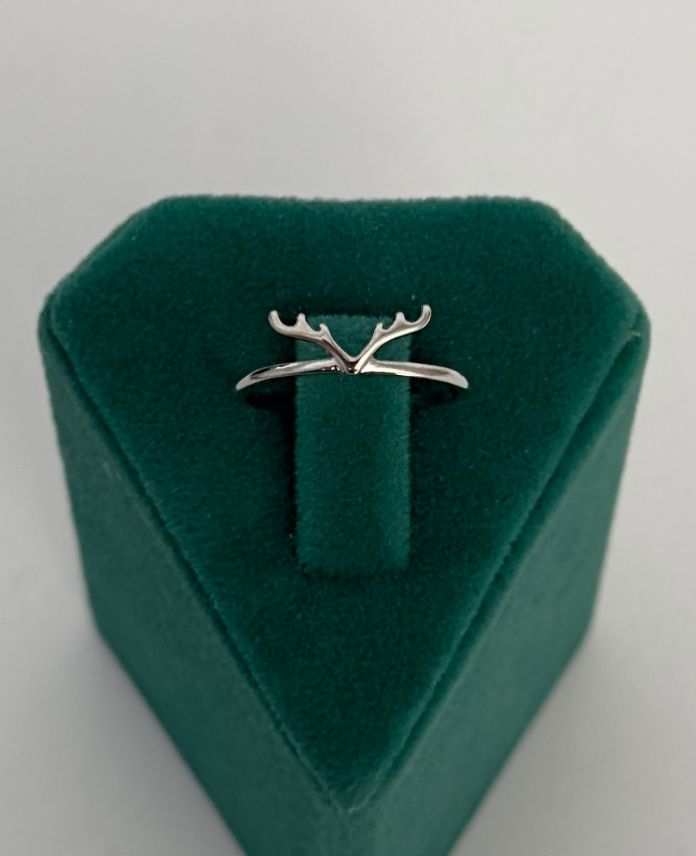 PYUAYARLANABILIRBOYNUZS-1.jpg Pirinç Boynuz Ayarlanabilir Yüzük - Görsel 1