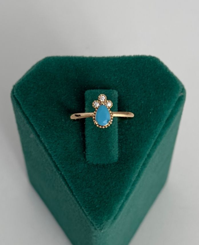 PYUAYARLANABILIRDAMLA3TASMAVITASG-1.jpg Pirinç Damla Mavi Ayarlanabilir Yüzük - Görsel 1