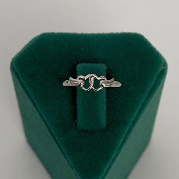 Pirinç Kalp Kanat Ayarlanabilir Yüzük