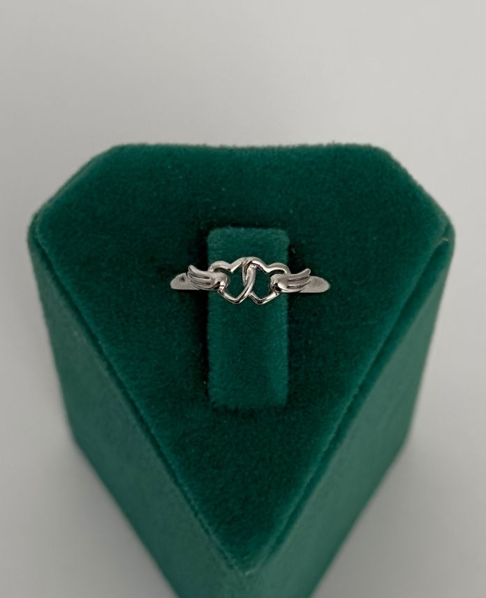 PYUAYARLANABILIRIKIKALPKANATLIS-1.jpg Pirinç Kalp Kanat Ayarlanabilir Yüzük - Görsel 1