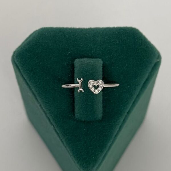 Pirinç Kalp Anahtar Ayarlanabilir Yüzük