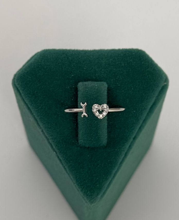 PYUAYARLANABILIRKALPANAHTARAYRIKS-1.jpg Pirinç Kalp Anahtar Ayarlanabilir Yüzük - Görsel 1