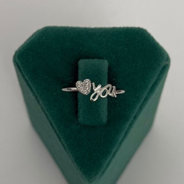 Pirinç Kalp Ayarlanabilir Yüzük