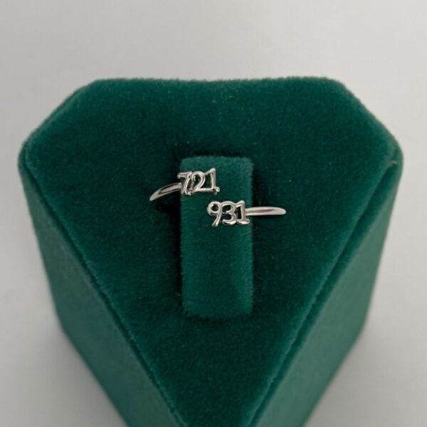 Pirinç Manifest Rakam Ayarlanabilir Yüzük