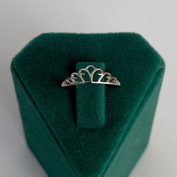 Pirinç Taç Desen Ayarlanabilir Yüzük