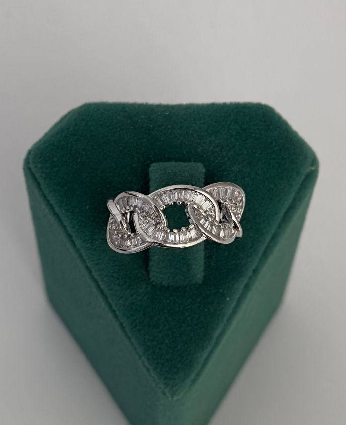 PYUAYARLANABILIRZINCIRBAGETTASLI1S-1.jpg Pirinç Zincir Baget Ayarlanabilir Yüzük - Görsel 1