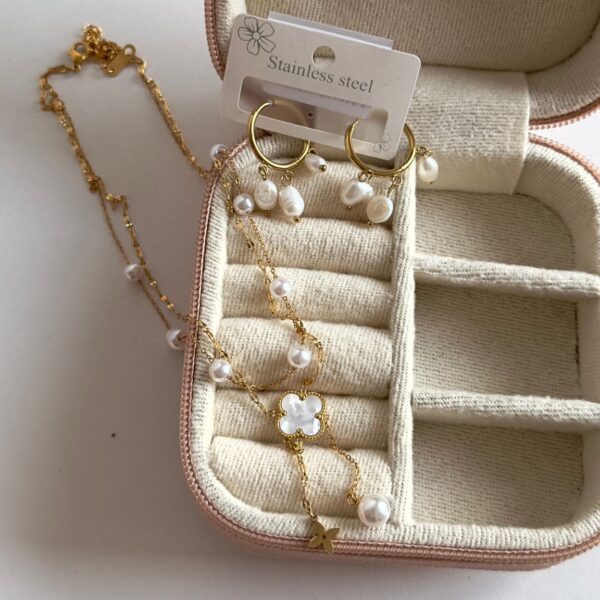 Çelik Yonca İnci Set