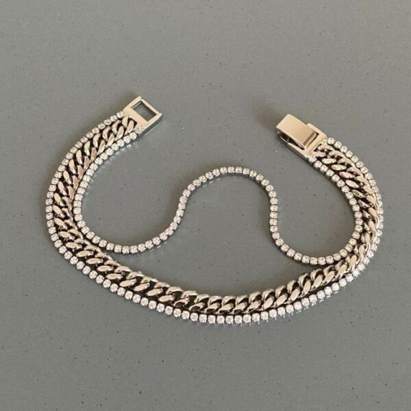 Xuping 3Lü Suyolu Zincir Silver Bileklik