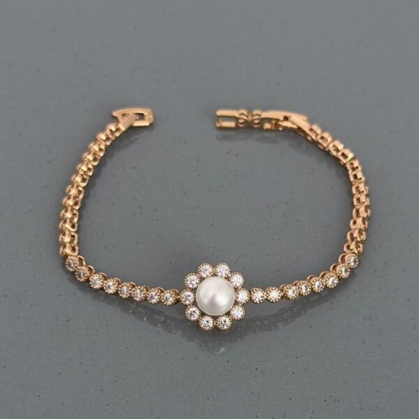 Xuping İçiçe Ortası İnci Ve Taş Bileklik