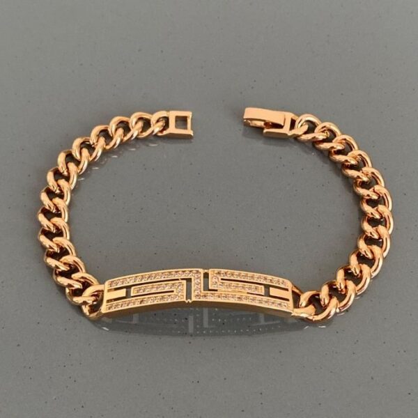 Xuping Plaka Labirent Taşlı Zincir Bileklik