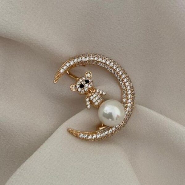 Xuping Ayıcık Hilal Broş