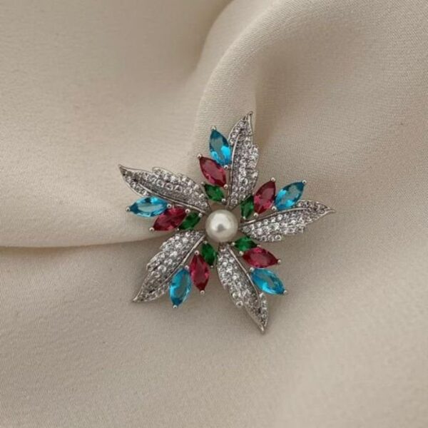 Xuping Renkli Çiçek Broş