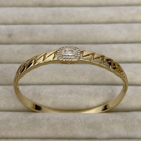 Xuping Zincir Ortası Baget Taş Kelepçe