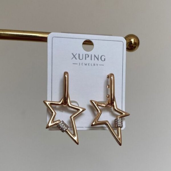 Xuping Büyük Yıldız Taşlı Küpe