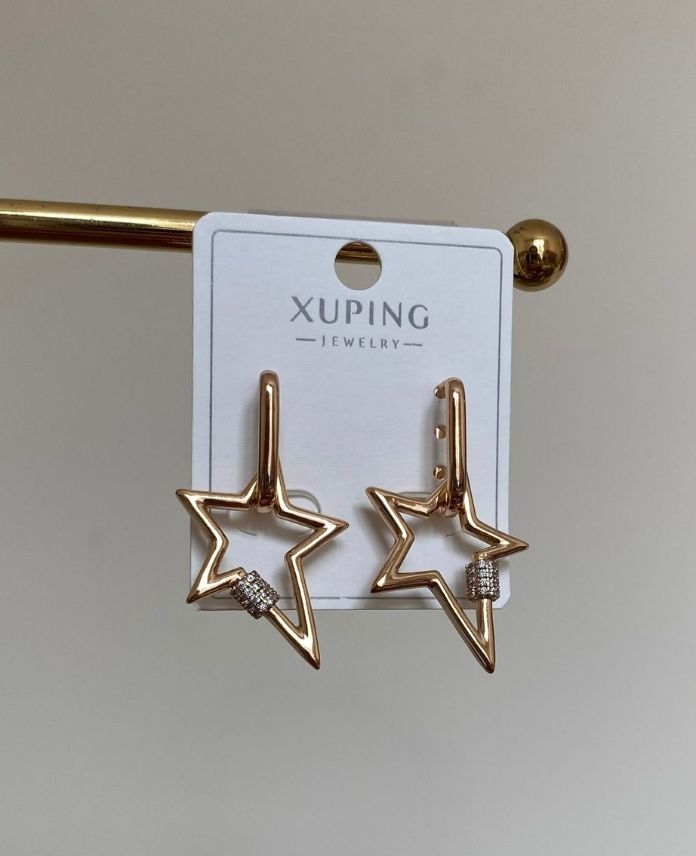 XKUBUYUKYILDIZTASLIR-2-1.jpg Xuping Büyük Yıldız Taşlı Küpe - Görsel 1