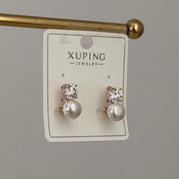 Xuping Halka Elips İnci Küpe