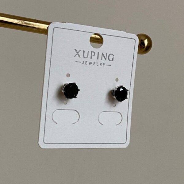 Xuping Tektaş Siyah Küpe