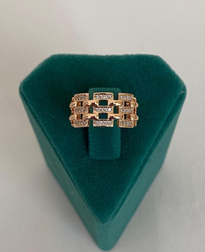 XNUMARALIZINCIR2SIRATASR-1.jpg Xuping Numaralı Zincir 2 Sıra Taş Yüzük - Görsel 1