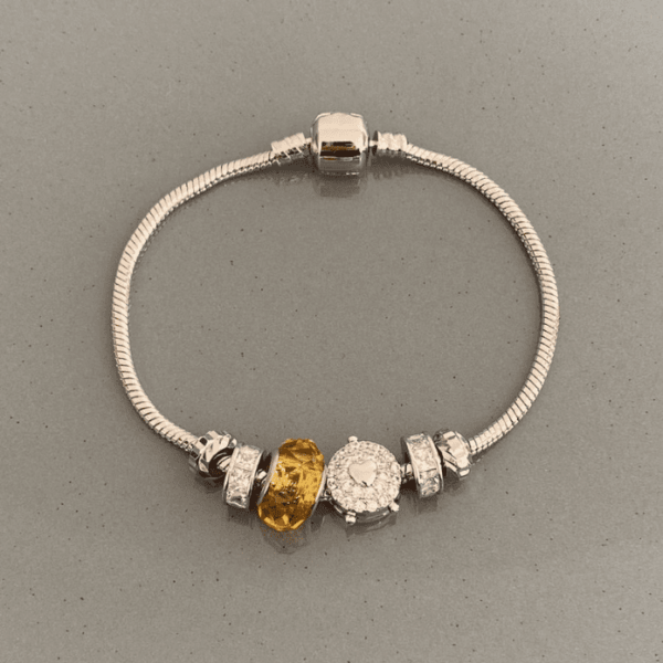 Xuping Kalp Taşlı Sarı Pndr