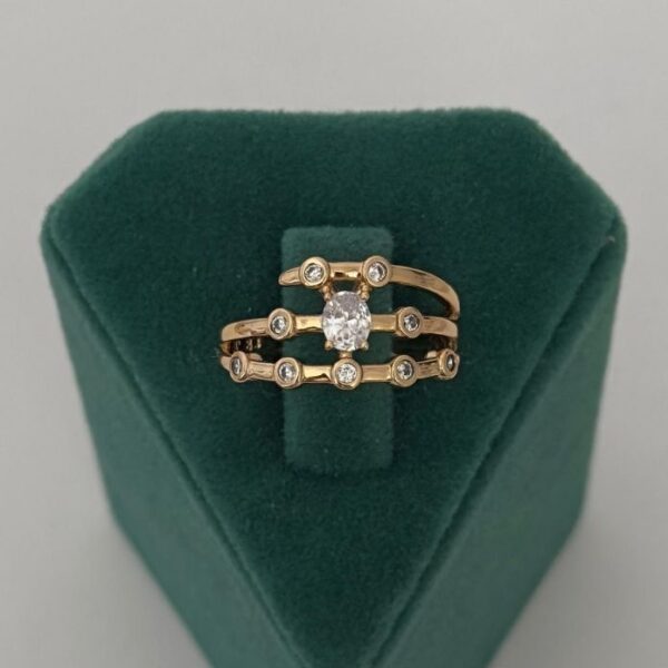 Xuping Numaralı  Yuvarlak Taş Ortası Baget Yüzük